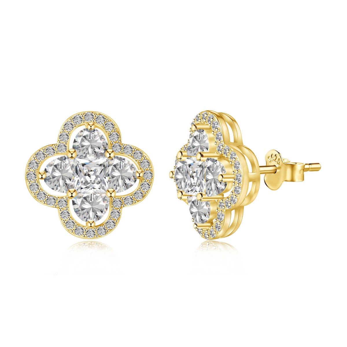 [Everoly JW]Lucky Four-Leaf Clover Exquisite Earrings