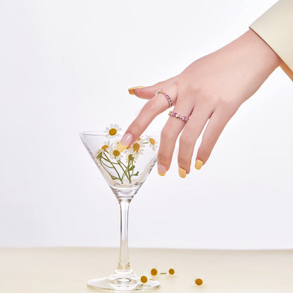 [Everoly JW]Dazzling Polychromatic Multi cut Daily Ring