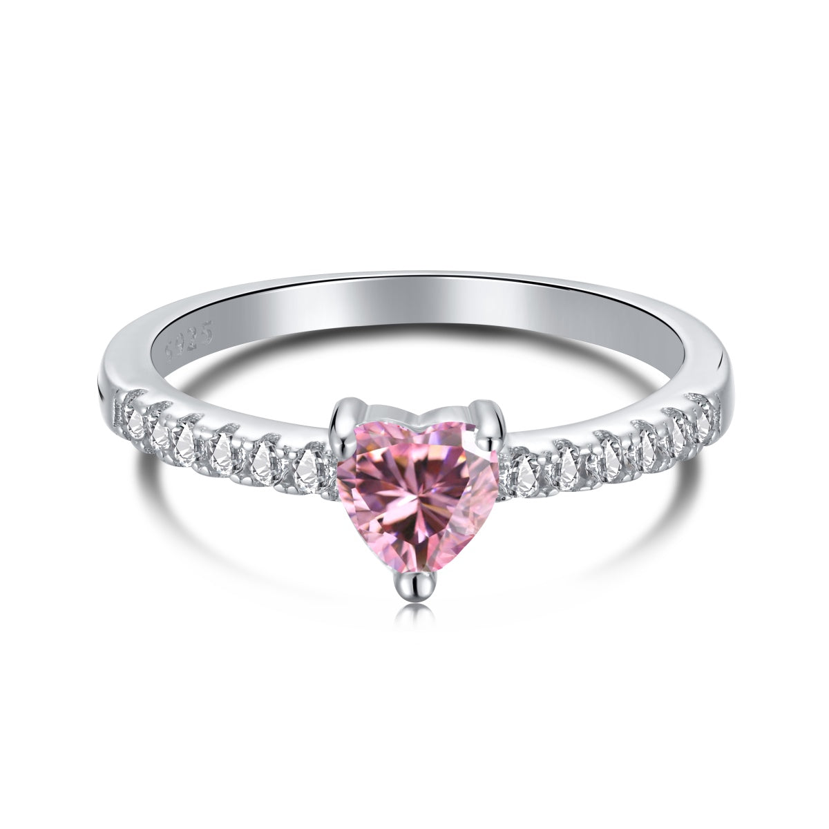 [Everoly JW]0.5 Carat CaratEternity Charming Heart Shape Lover Ring