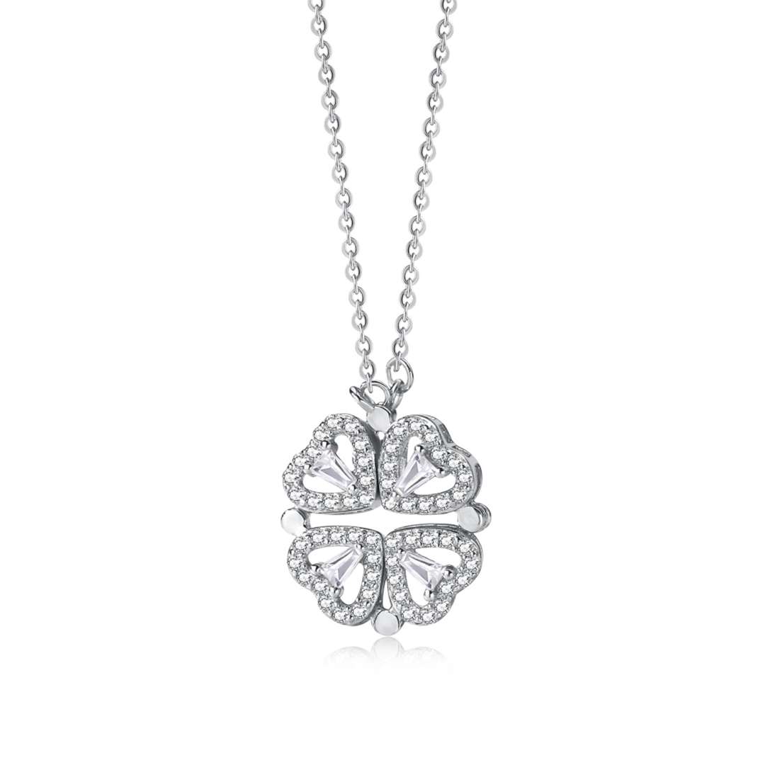 [Everoly JW]Ornate Heart Cut Flower Shape Necklace