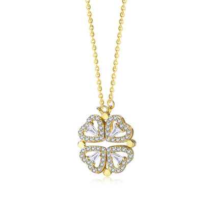 [Everoly JW]Ornate Heart Cut Flower Shape Necklace