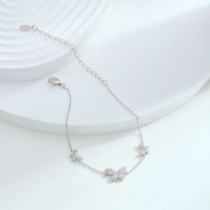[Everoly JW]Delicate Butterfly Pendant Bracelet