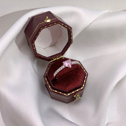 [Everoly JW]0.5 Carat CaratEternity Charming Heart Shape Lover Ring