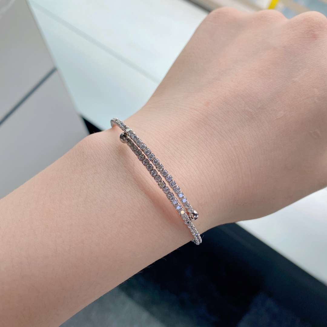 [Everoly JW]Row of Diamonds Round Fashion Bracelet