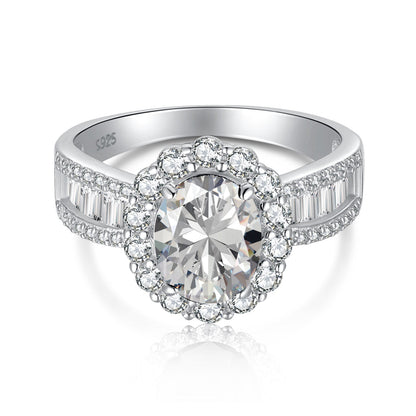 [Everoly JW]1.5 Carat Dazzling Charming Oval Cut Banquet Ring