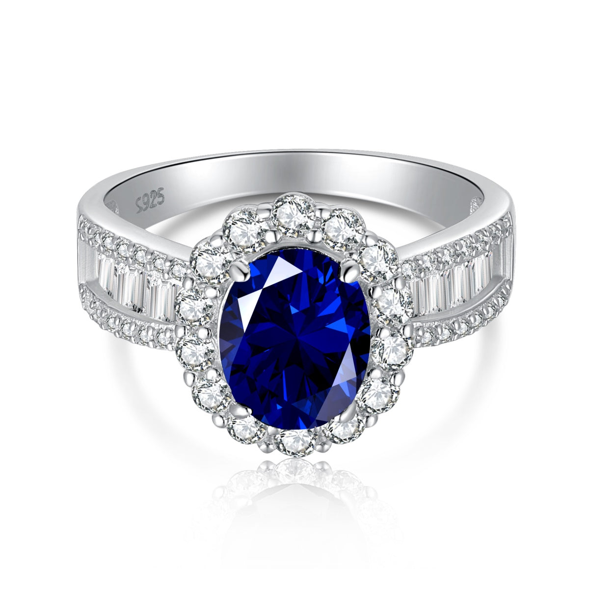 [Everoly JW]1.5 Carat Dazzling Charming Oval Cut Banquet Ring