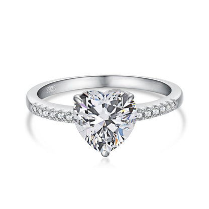 [Everoly JW]2.0 Carat Dazzling Lustrous Heart Cut Lover Ring