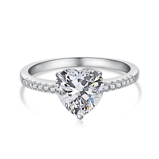 [Everoly JW]2.0 Carat Dazzling Lustrous Heart Cut Lover Ring