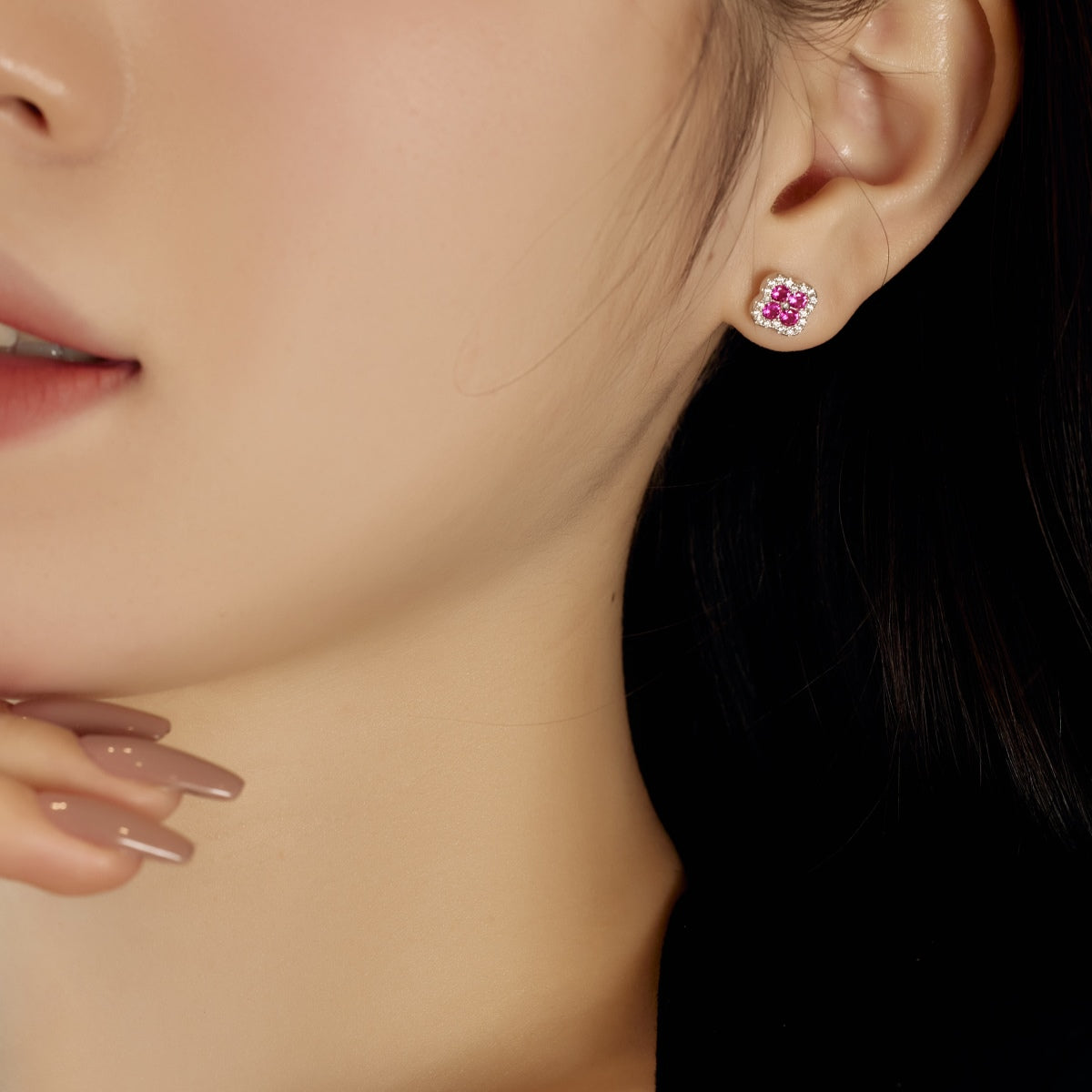 [Everoly JW]Four-Leaf Clover Flower Shaped Earrings