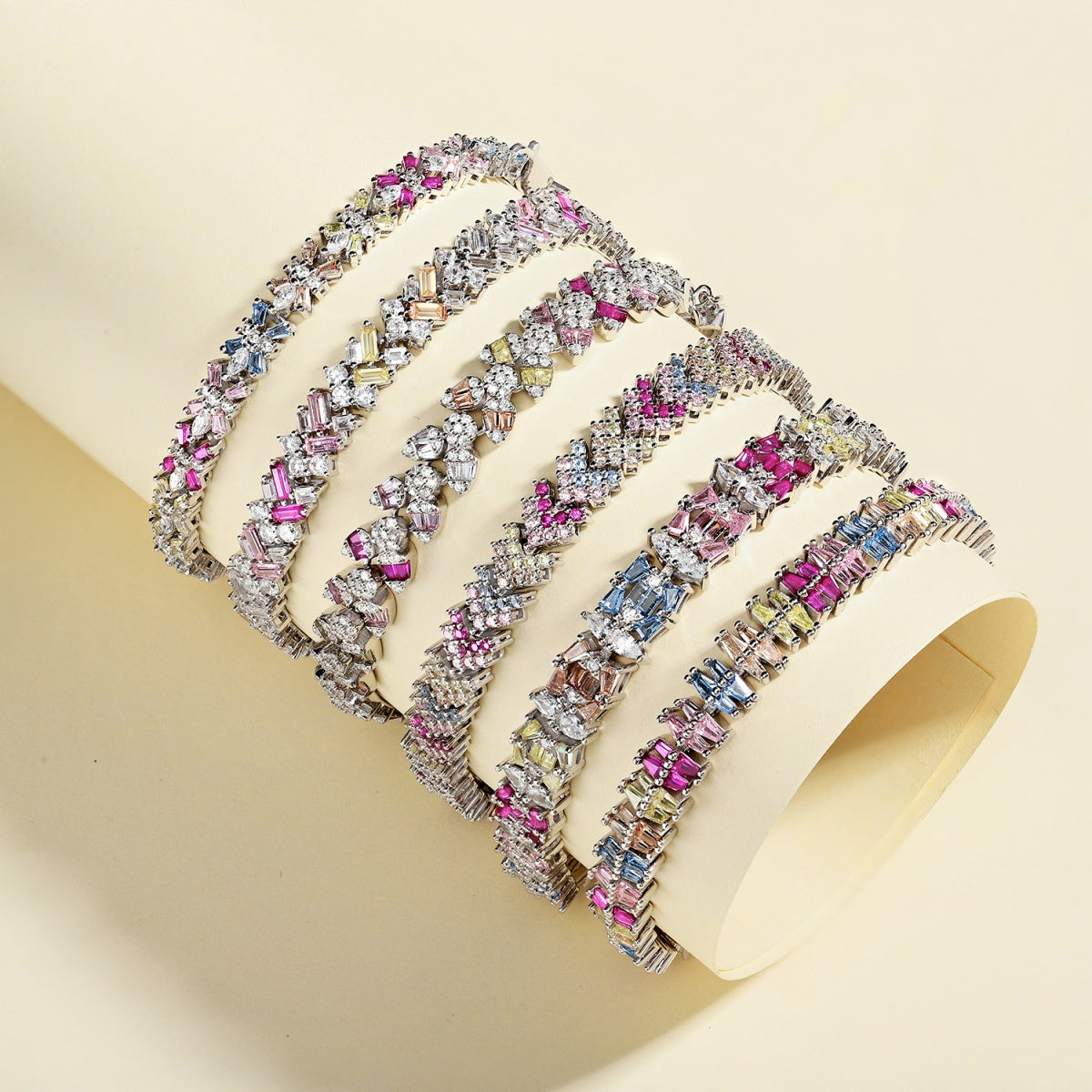 [Everoly JW]Dazzling Unique Multi Shape Daily Bracelet