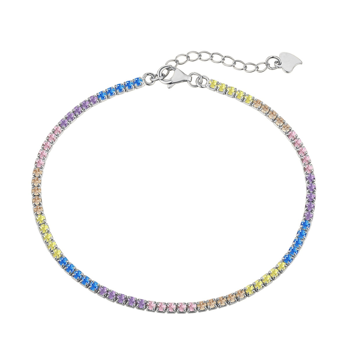 [Everoly JW]Dazzling Colorful Round Cut Daily Bracelet