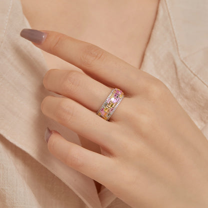 [Everoly JW]Radiant Colorful Radiant Cut Daily Ring