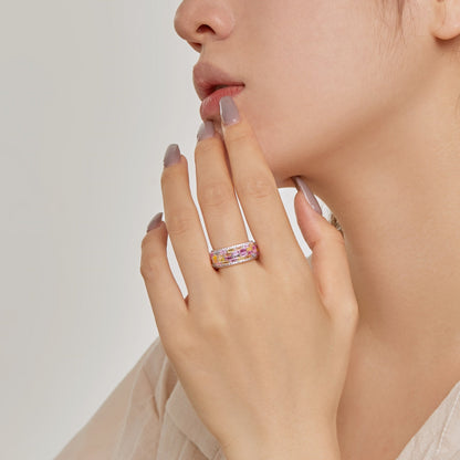 [Everoly JW]Radiant Colorful Radiant Cut Daily Ring