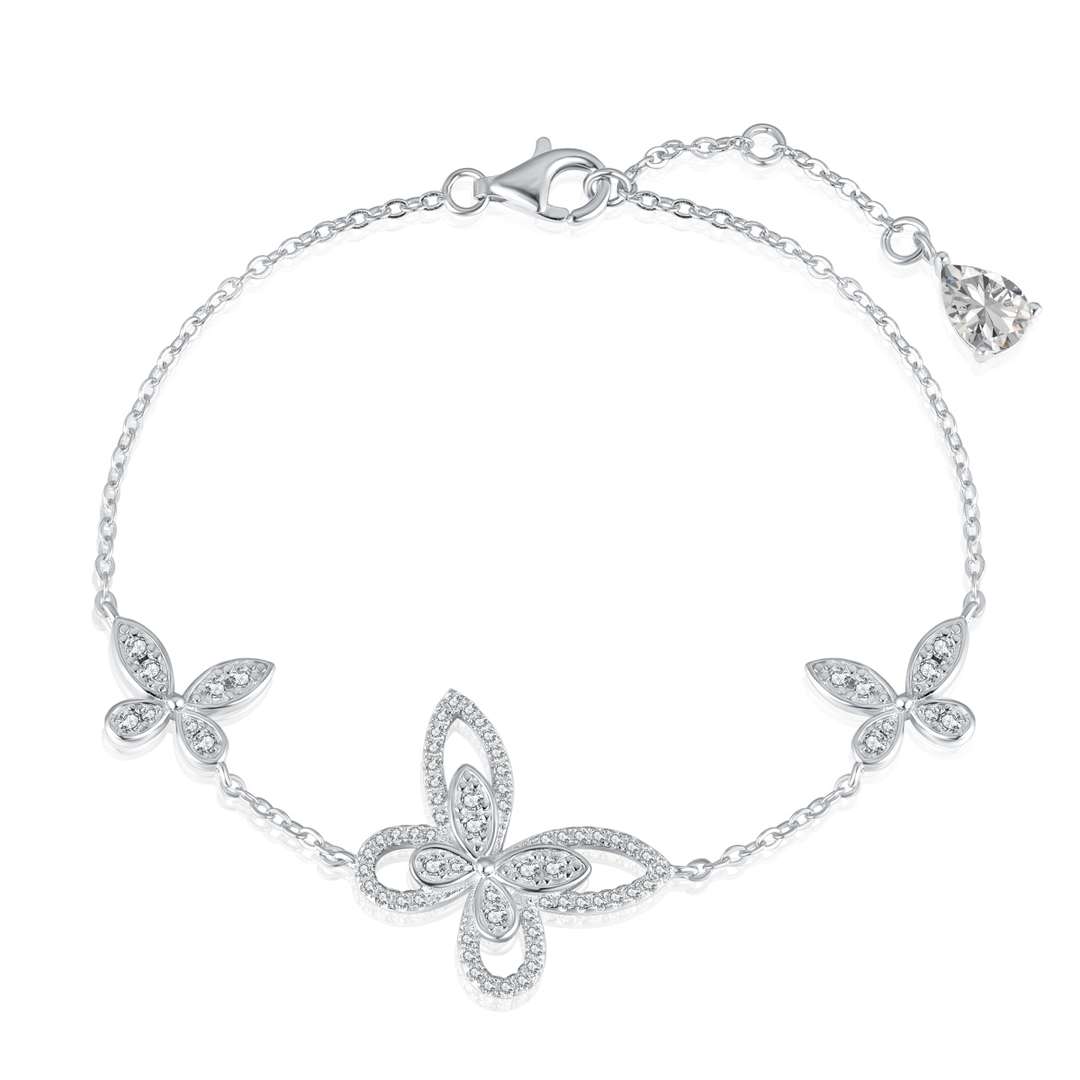[Everoly JW]Delicate Butterfly Pendant Bracelet