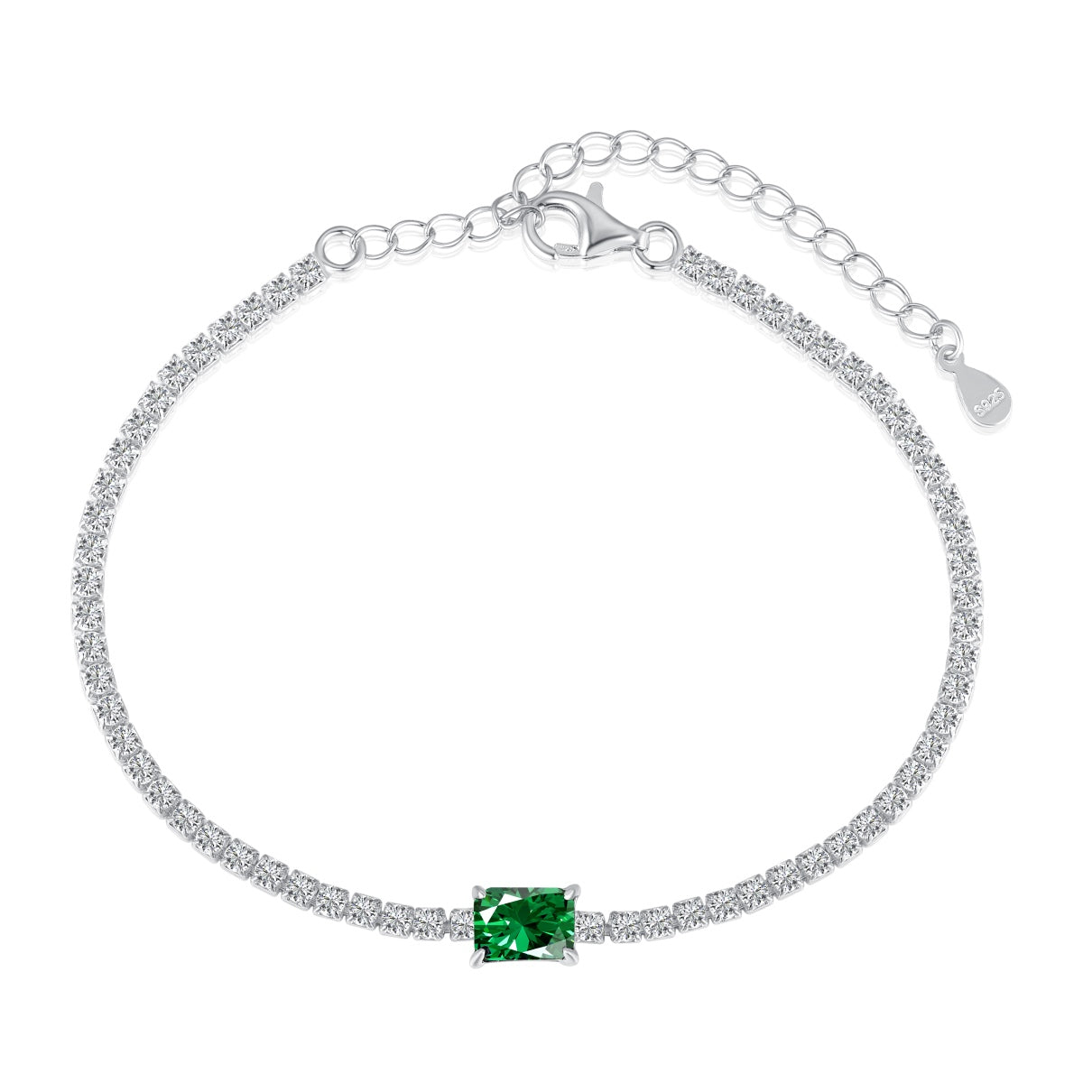 [Everoly JW]1.0 Carat Unique Emerald Cut Banquet Bracelet