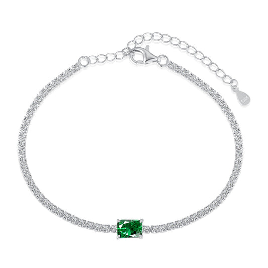 [Everoly JW]1.0 Carat Unique Emerald Cut Banquet Bracelet