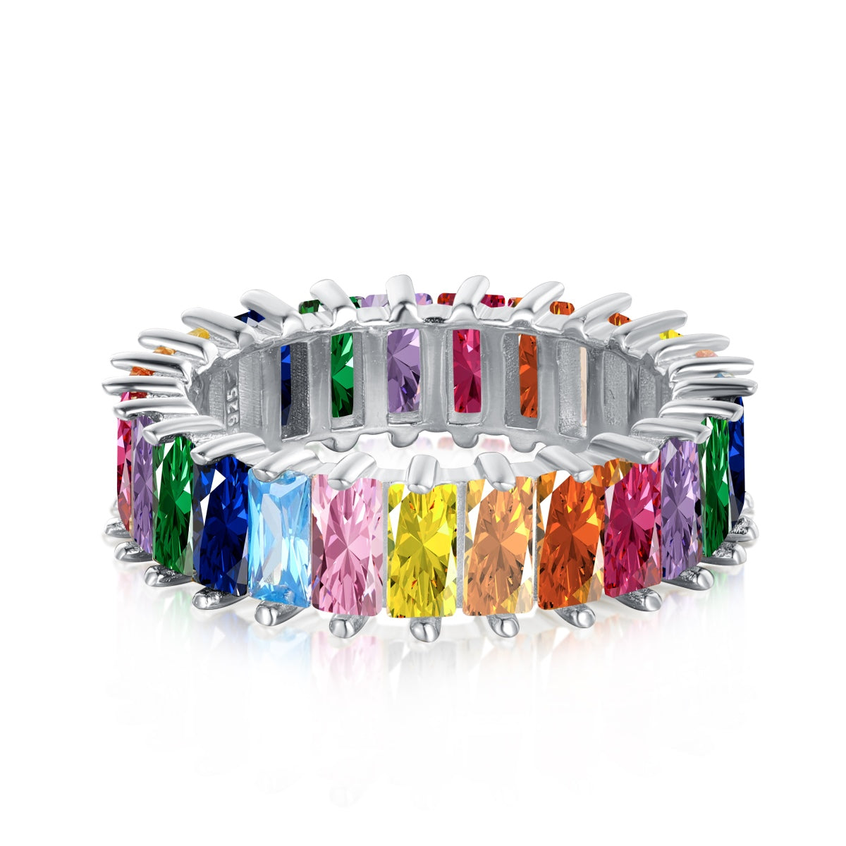 [Everoly JW]Unique Colorful Radiant Cut RIng