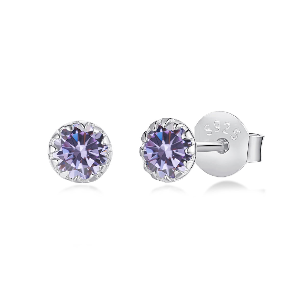 [Everoly JW]Sparkling Colorful Round Shape Earrings