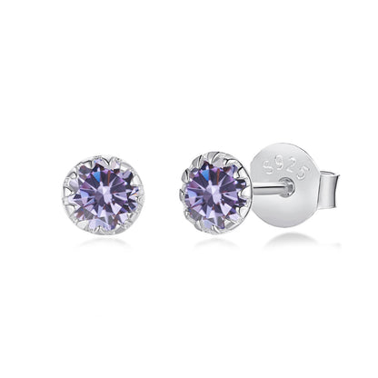 [Everoly JW]Sparkling Colorful Round Shape Earrings