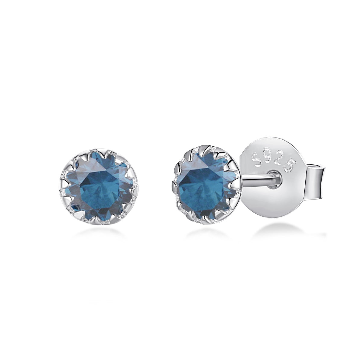 [Everoly JW]Sparkling Colorful Round Shape Earrings
