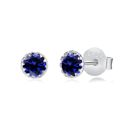 [Everoly JW]Sparkling Colorful Round Shape Earrings