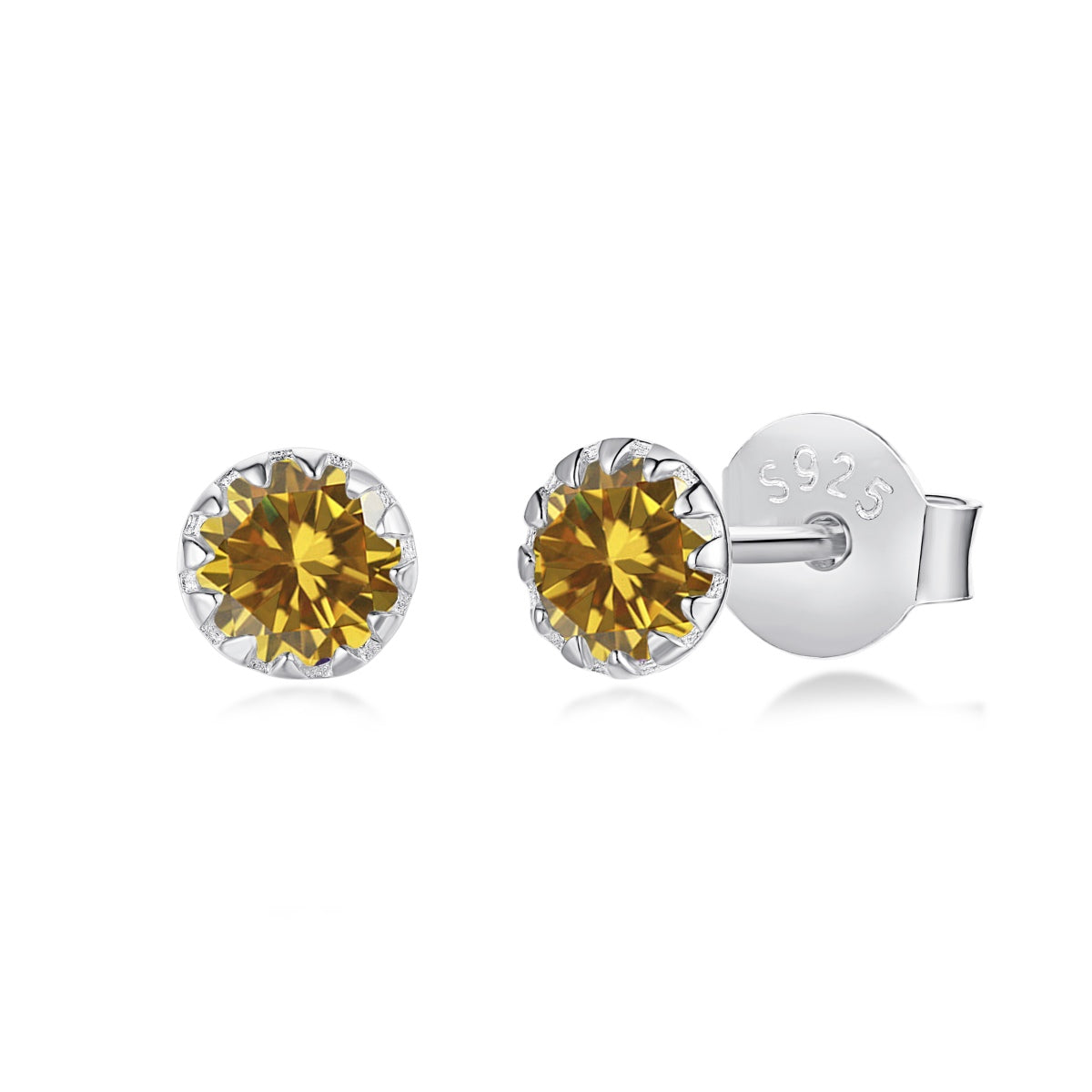 [Everoly JW]Sparkling Colorful Round Shape Earrings