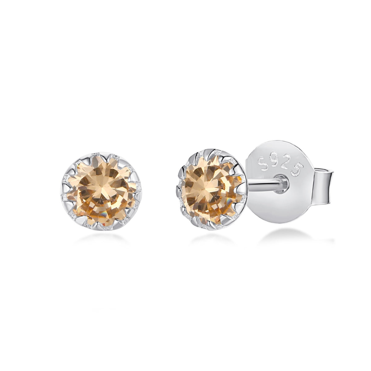 [Everoly JW]Sparkling Colorful Round Shape Earrings