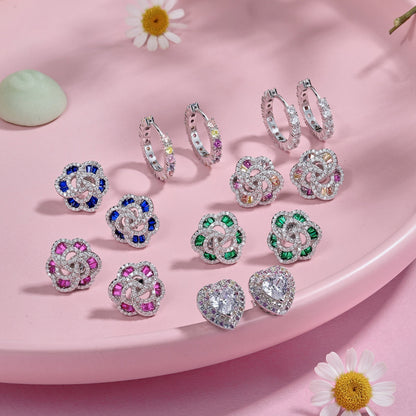 [Everoly JW]Exquisite Flower Shape Daily Earrings