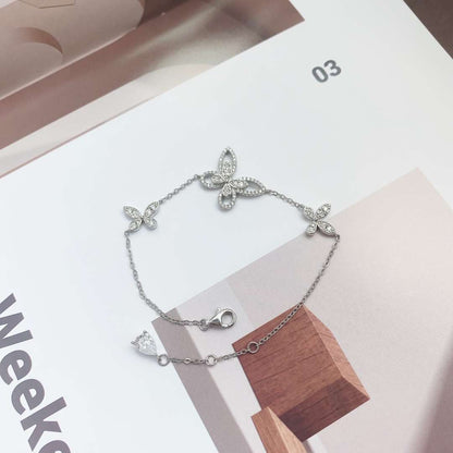 [Everoly JW]Delicate Butterfly Pendant Bracelet