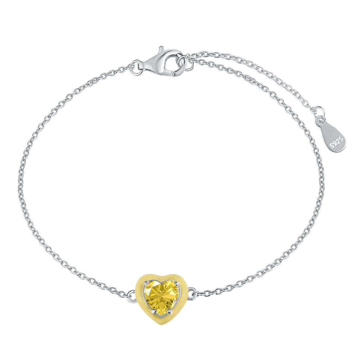 [Everoly JW]Sparkling Romantic Heart Shape Lover Bracelet