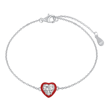 [Everoly JW]Sparkling Romantic Heart Shape Lover Bracelet
