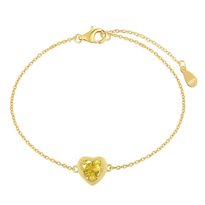 [Everoly JW]Sparkling Romantic Heart Shape Lover Bracelet