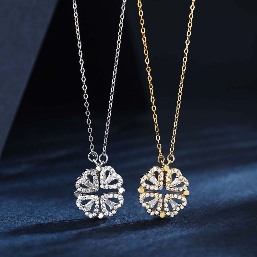 [Everoly JW]Ornate Heart Cut Flower Shape Necklace