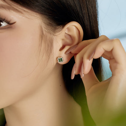 [Everoly JW]Four-Leaf Clover Flower Shaped Earrings