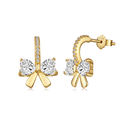 [Everoly JW]Exquisite Earrings With Heart-Shaped Bow Design