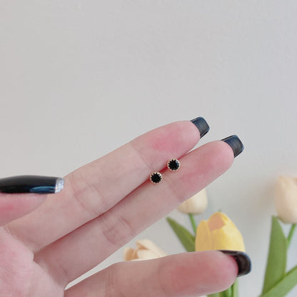 [Everoly JW]Sparkling Colorful Round Shape Earrings