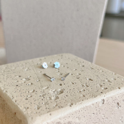 [Everoly JW]Delicate Solitaire Earrings