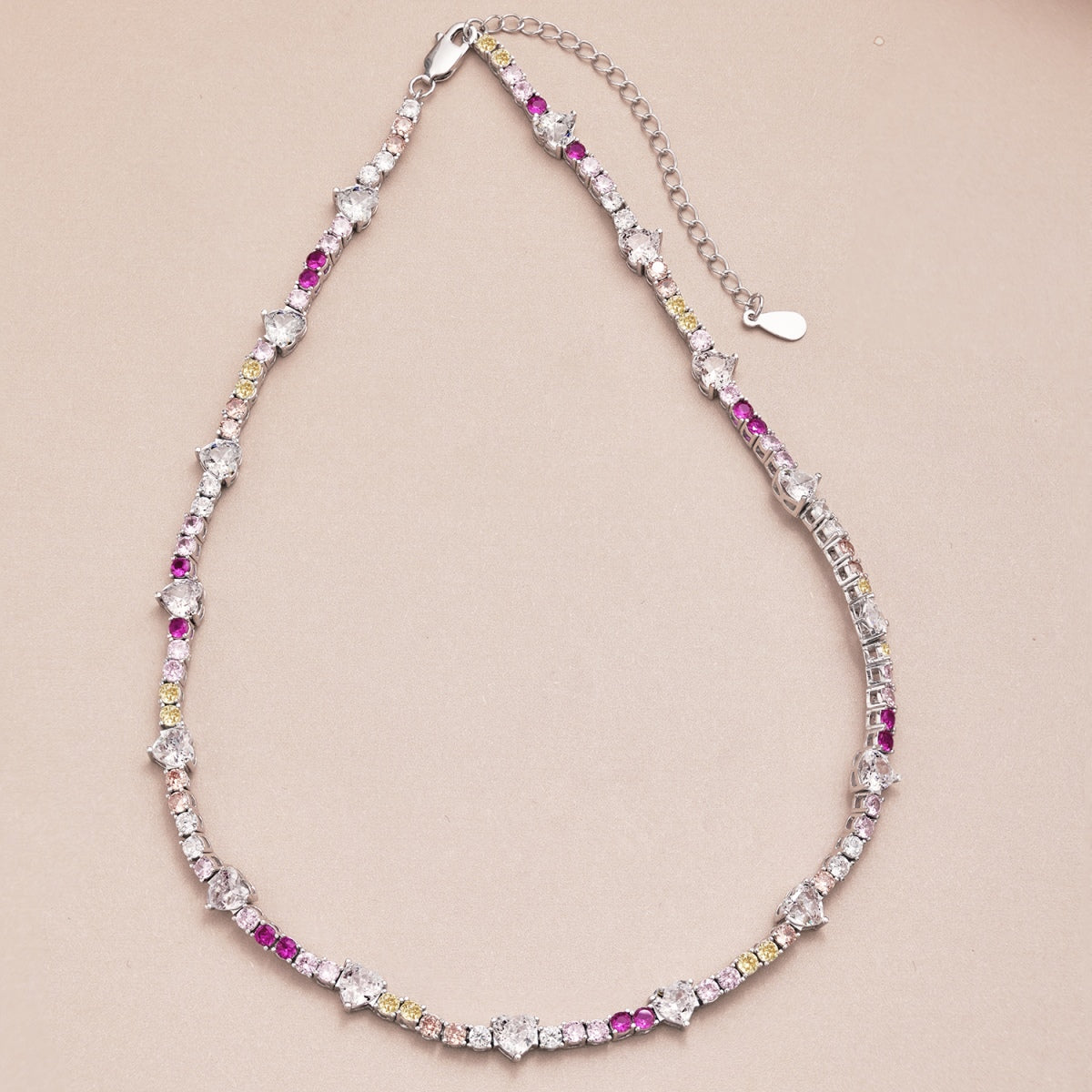 [Everoly JW]Delicate Colorful Rainbow Tennis Chain