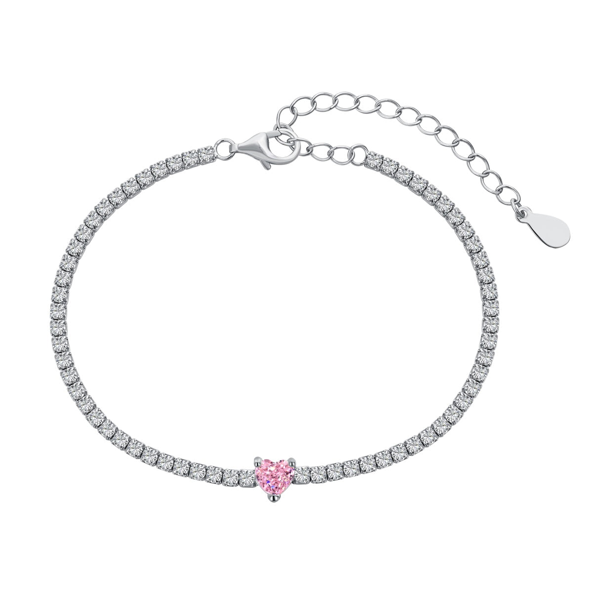 [Everoly JW]0.5 Carat Elegant Romantic Heart Shape Lover Bracelet