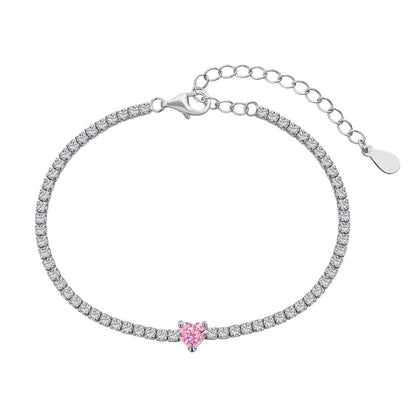 [Everoly JW]0.5 Carat Elegant Romantic Heart Shape Lover Bracelet