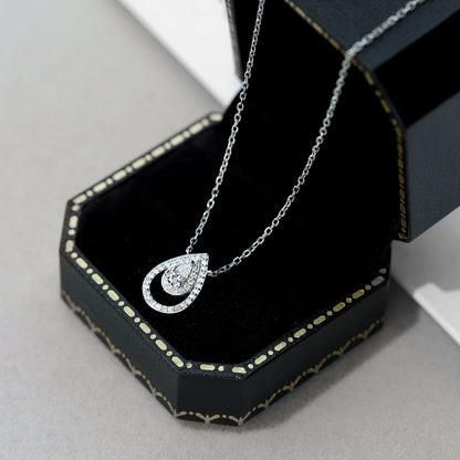 [Everoly JW]Sparkling Pear Cut Necklace