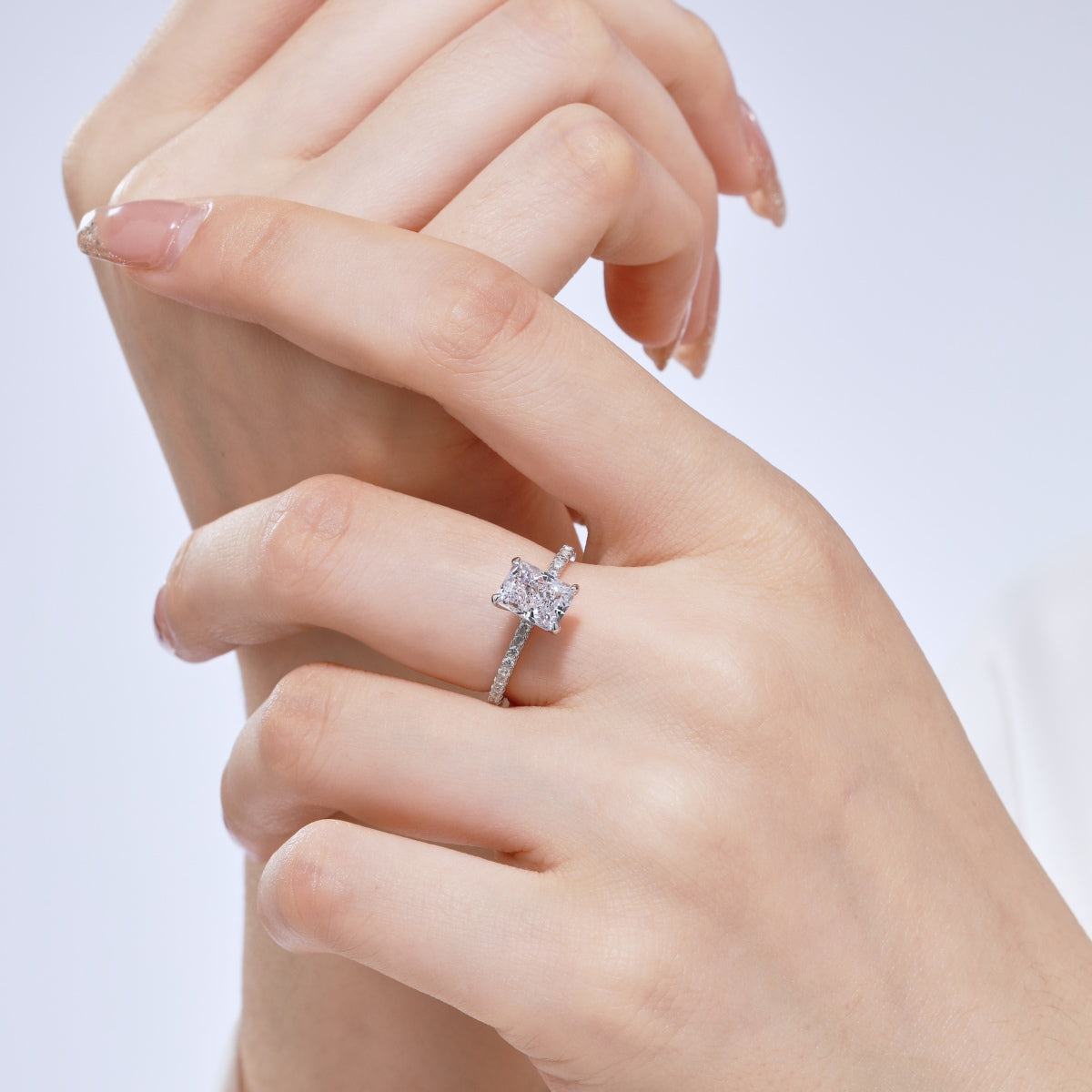 [Everoly JW]2.0 Carat Dazzling Sparkling Radiant Cut Party Ring