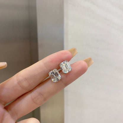 [Everoly JW]Dazzling Square Shape Earrings