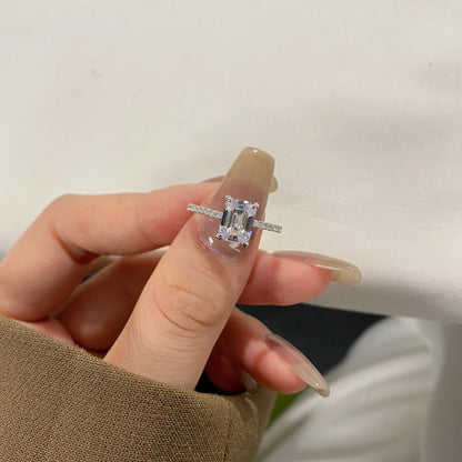 [Everoly JW]2.0 Carat Scintillating Ornate Radiant Cut Party Ring