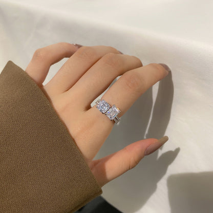[Everoly JW]2.0 Carat Scintillating Ornate Radiant Cut Party Ring