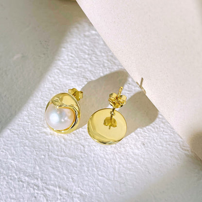 [Everoly JW]Dainty Bread Pearl Earrings
