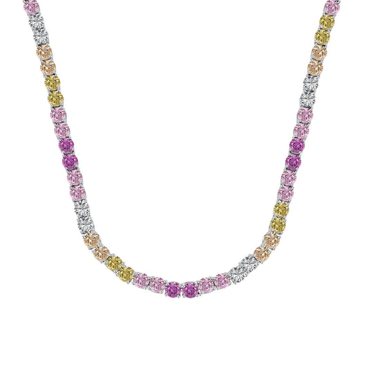 [Everoly JW]Delicate Colorful Tennis Necklace