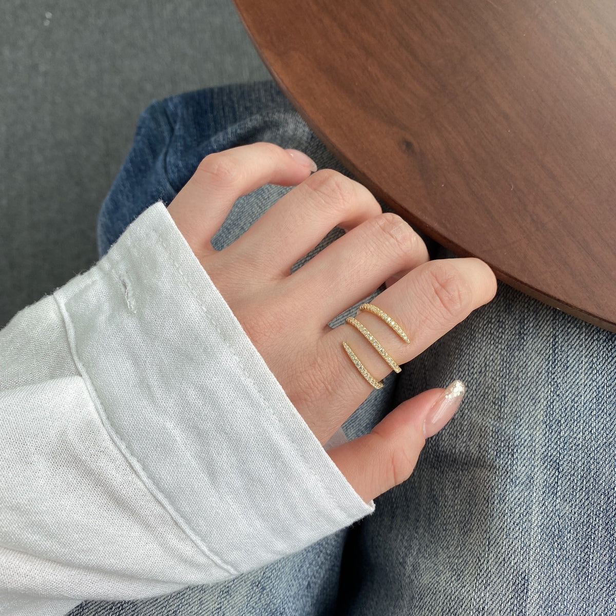 [Everoly JW]Unique Vibrant Entangle Daily Ring