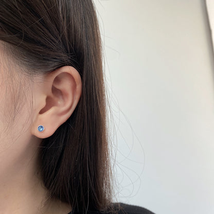 [Everoly JW]Sparkling Colorful Round Shape Earrings