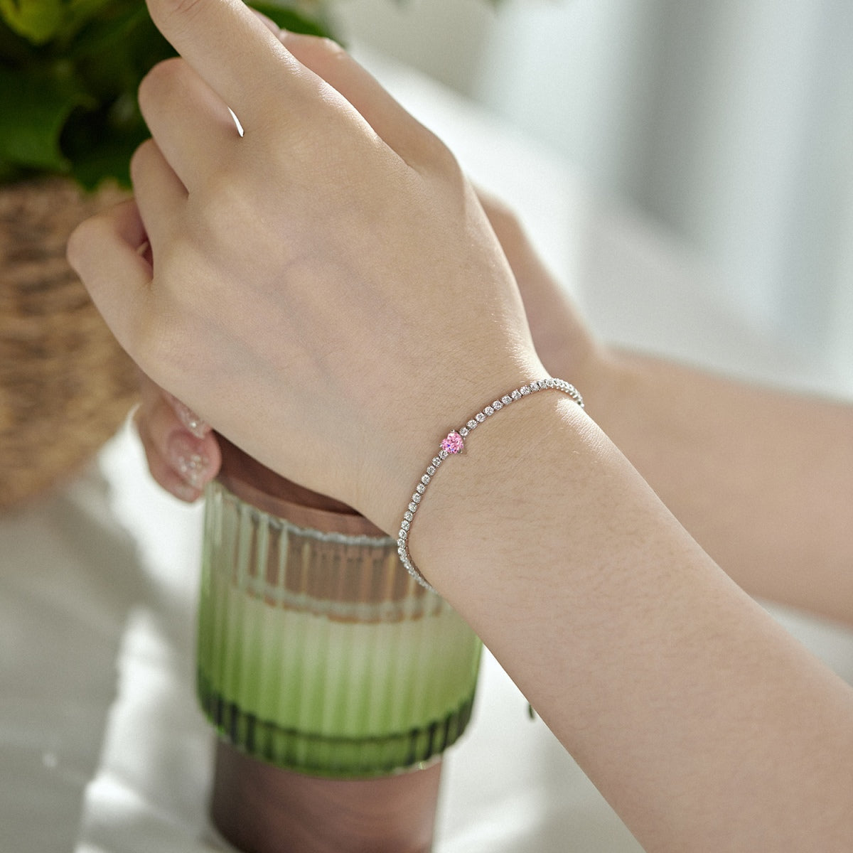 [Everoly JW]0.5 Carat Elegant Romantic Heart Shape Lover Bracelet